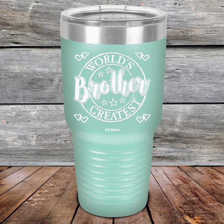 Worlds Greatest Brother - Powder Coated Etched Tumbler