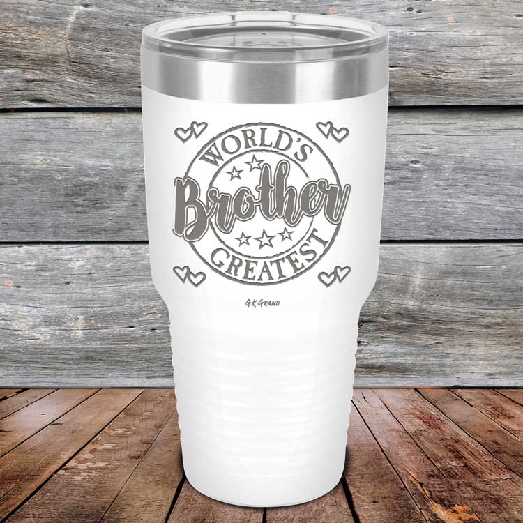 Worlds Greatest Brother - Powder Coated Etched Tumbler