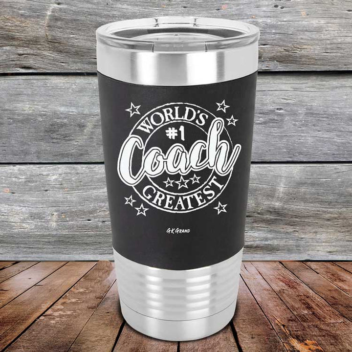 World's Greatest Coach - Premium Silicone Wrapped Engraved Tumbler