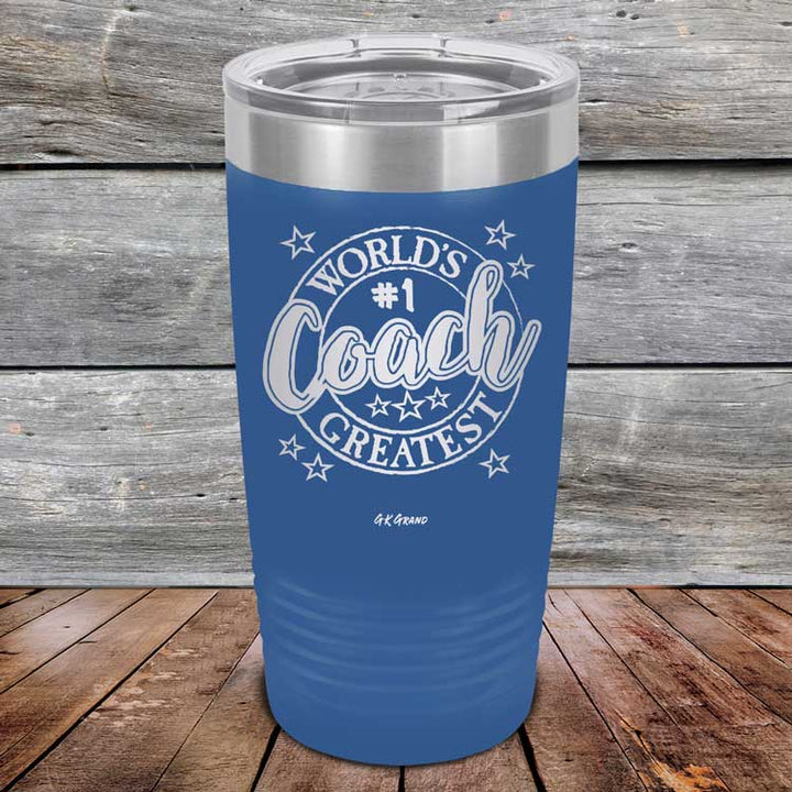 World's Greatest Coach - Powder Coated Etched Tumbler