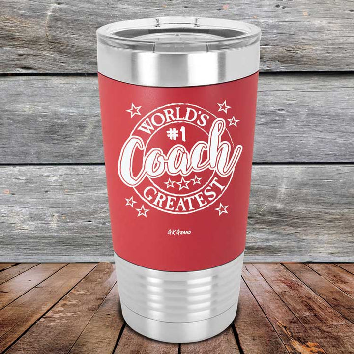 World's Greatest Coach - Premium Silicone Wrapped Engraved Tumbler