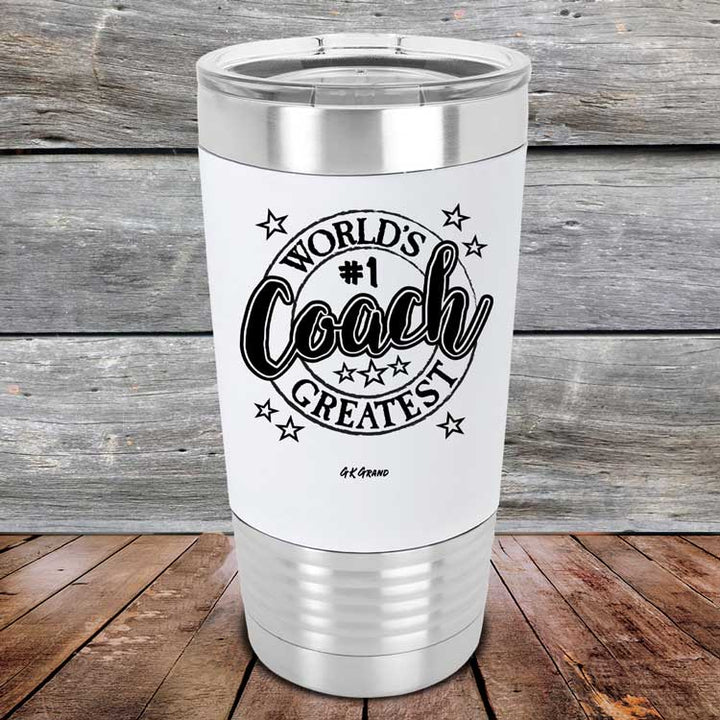 World's Greatest Coach - Premium Silicone Wrapped Engraved Tumbler