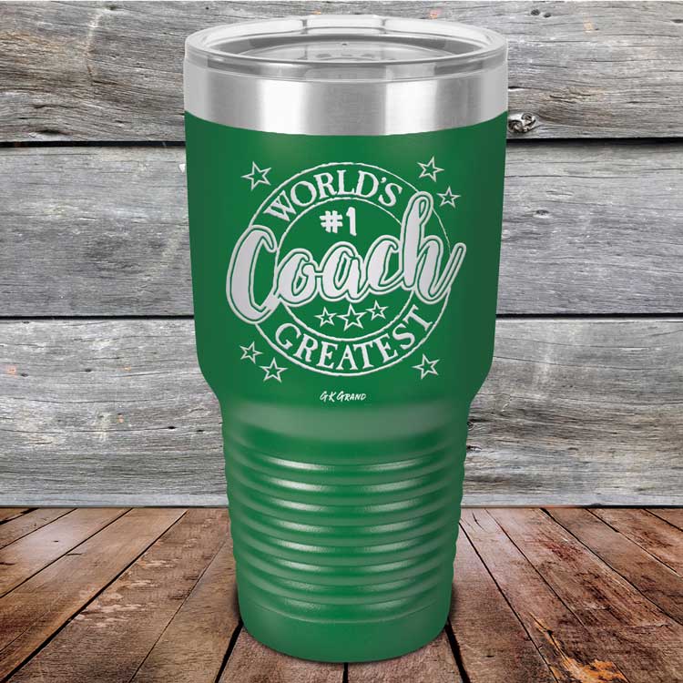 World's Greatest Coach - Powder Coated Etched Tumbler