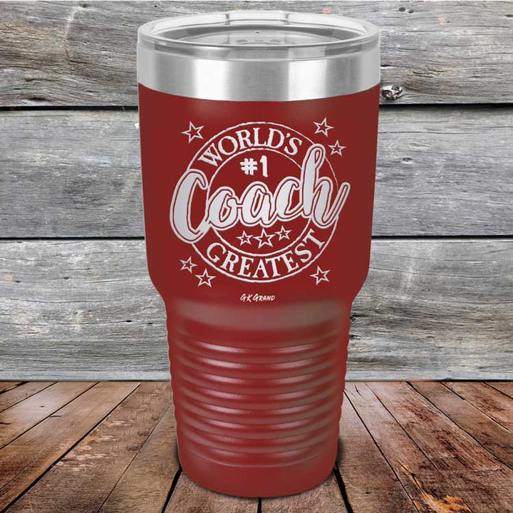 World's Greatest Coach - Powder Coated Etched Tumbler