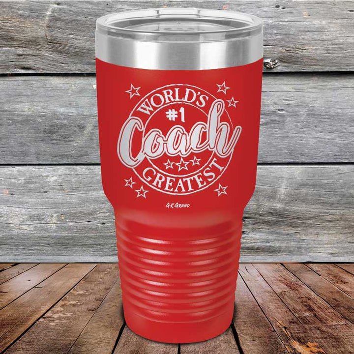 World's Greatest Coach - Powder Coated Etched Tumbler