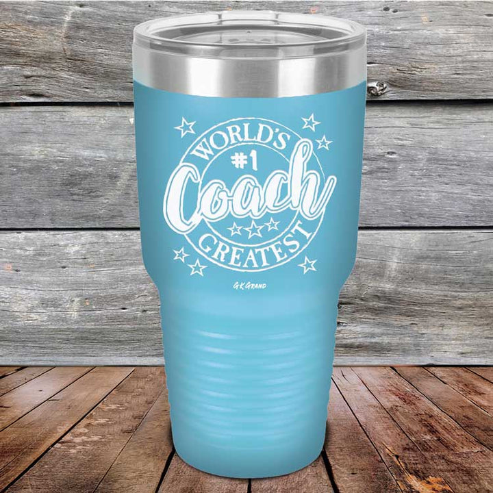 World's Greatest Coach - Powder Coated Etched Tumbler