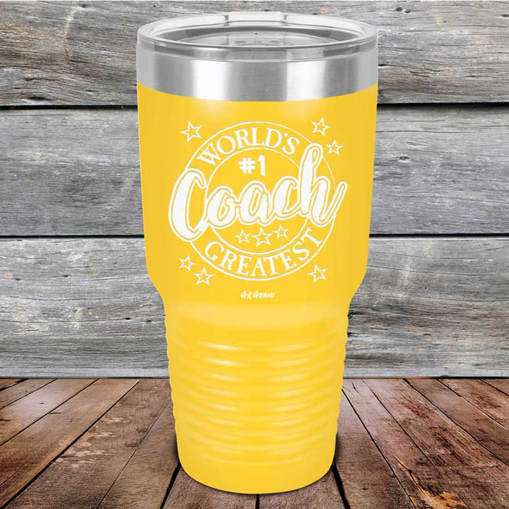 World's Greatest Coach - Powder Coated Etched Tumbler