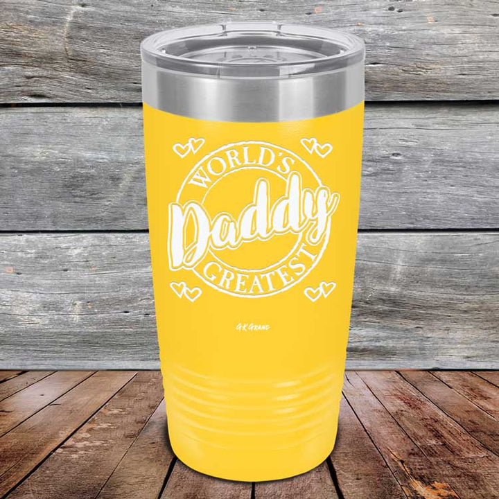 World's Greatest Daddy - Powder Coated Etched Tumbler