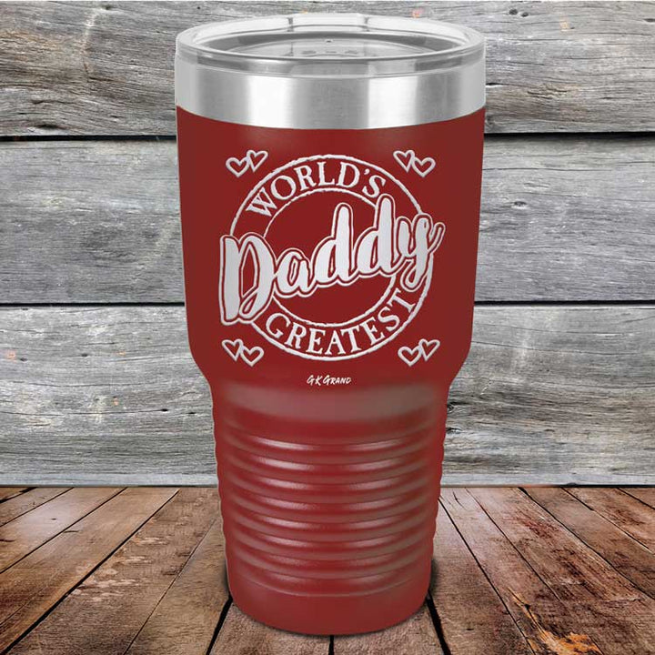 World's Greatest Daddy - Powder Coated Etched Tumbler