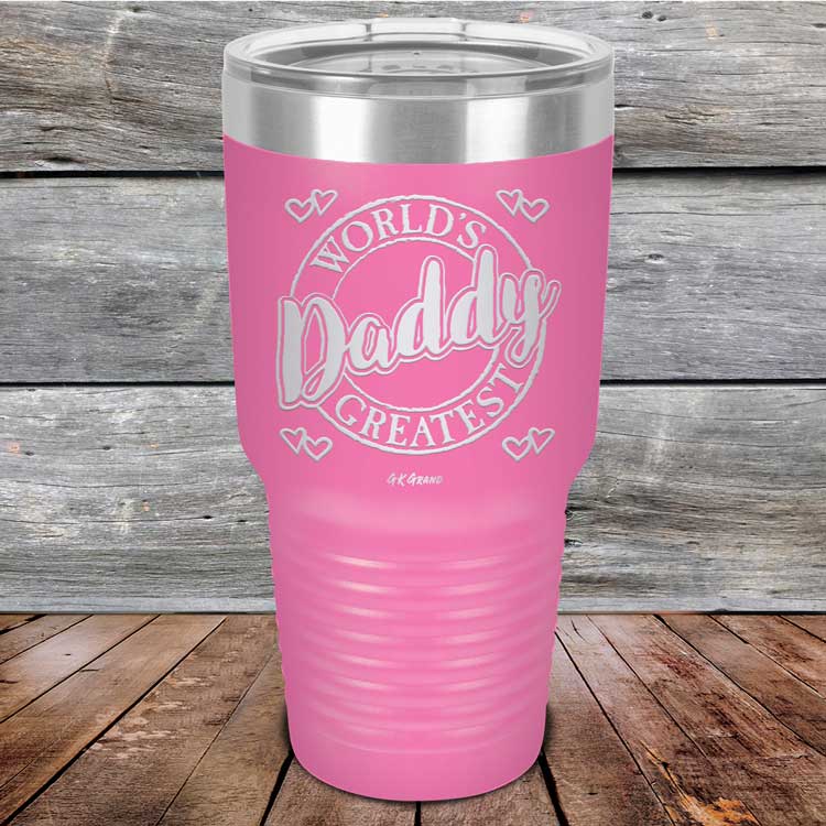 World's Greatest Daddy - Powder Coated Etched Tumbler