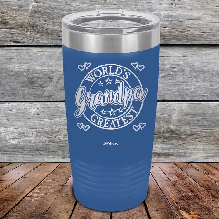 World's Greatest Grandpa - Powder Coated Etched Tumbler