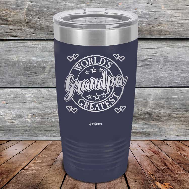 World's Greatest Grandpa - Powder Coated Etched Tumbler