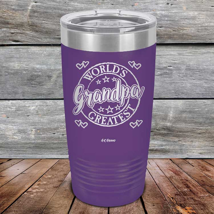 World's Greatest Grandpa - Powder Coated Etched Tumbler