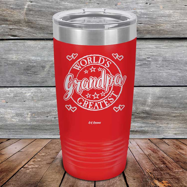 World's Greatest Grandpa - Powder Coated Etched Tumbler