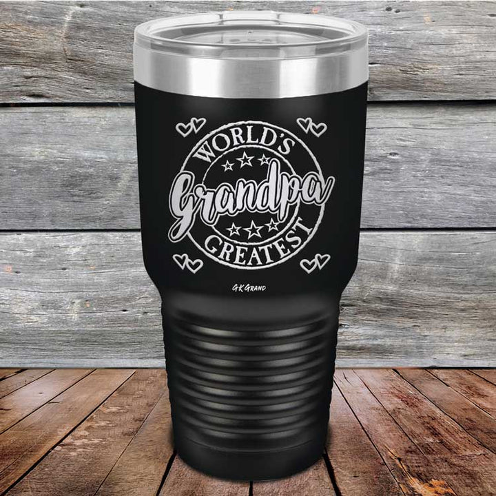 World's Greatest Grandpa - Powder Coated Etched Tumbler