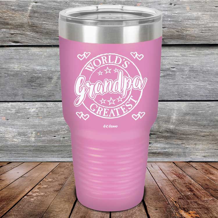 World's Greatest Grandpa - Powder Coated Etched Tumbler