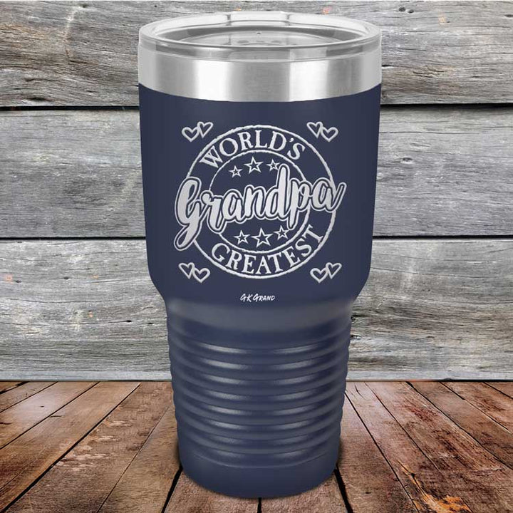 World's Greatest Grandpa - Powder Coated Etched Tumbler