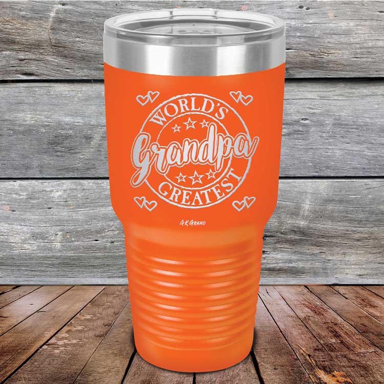 World's Greatest Grandpa - Powder Coated Etched Tumbler