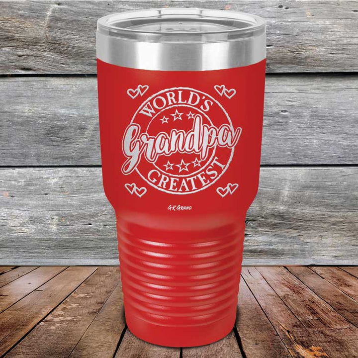 World's Greatest Grandpa - Powder Coated Etched Tumbler