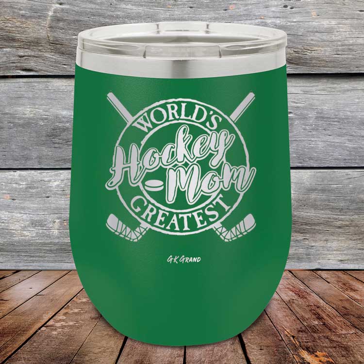 Worlds Greatest Hockey Mom - Powder Coated Etched Tumbler