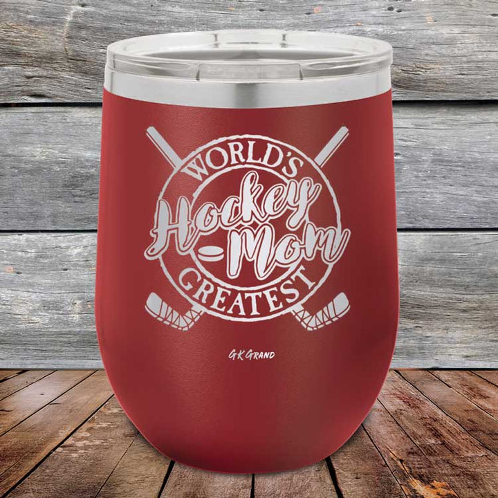 Worlds Greatest Hockey Mom - Powder Coated Etched Tumbler