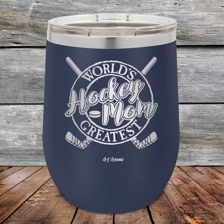 Worlds Greatest Hockey Mom - Powder Coated Etched Tumbler