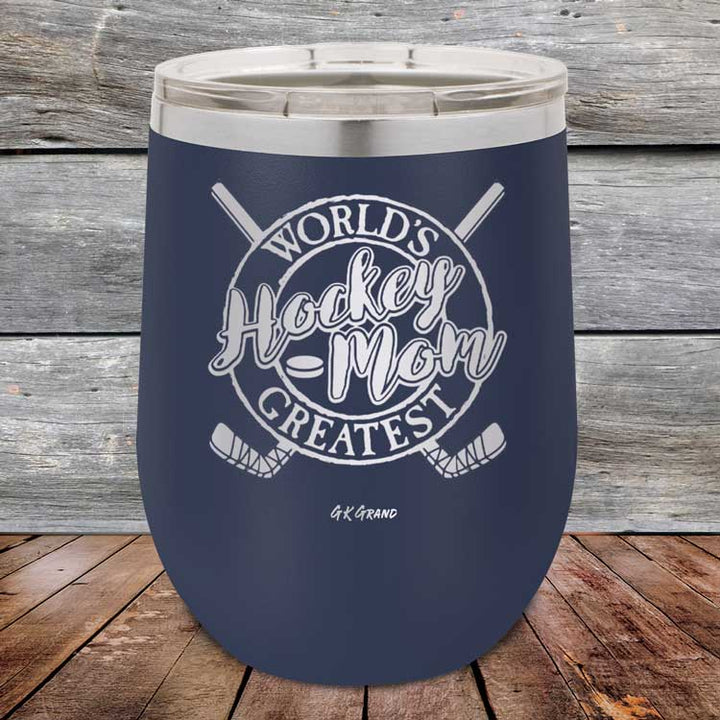 Worlds Greatest Hockey Mom - Powder Coated Etched Tumbler