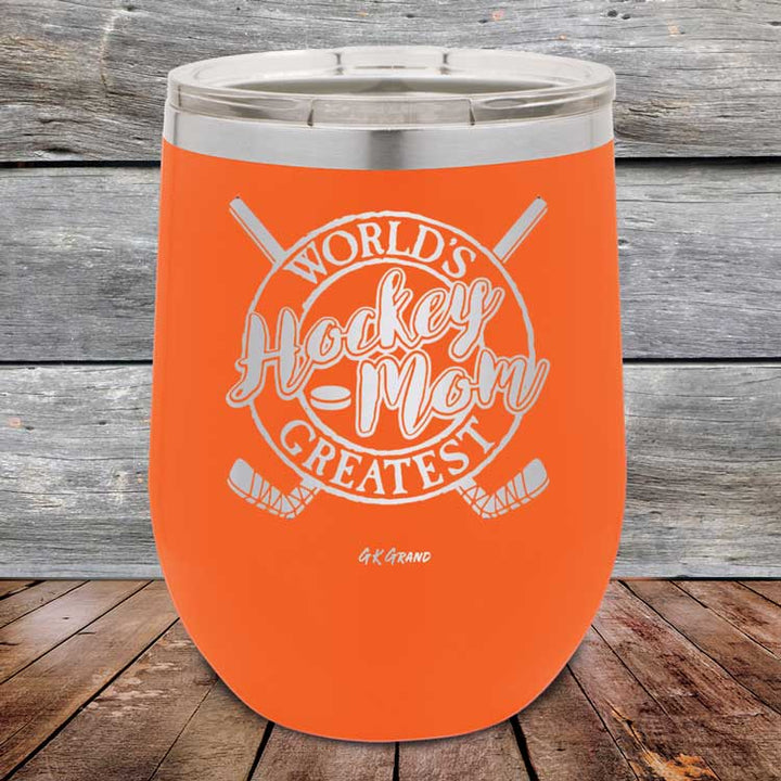 Worlds Greatest Hockey Mom - Powder Coated Etched Tumbler