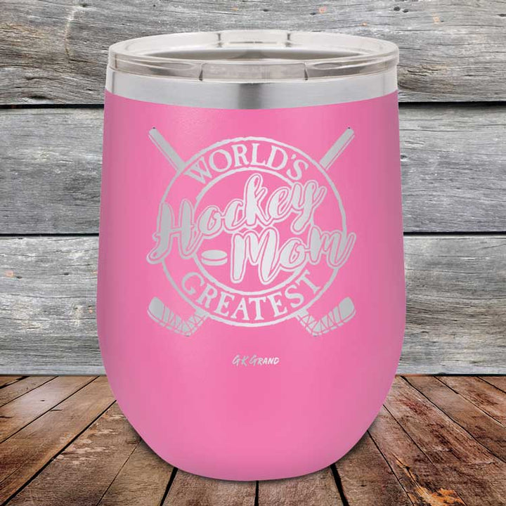 Worlds Greatest Hockey Mom - Powder Coated Etched Tumbler