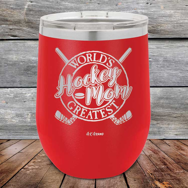 Worlds Greatest Hockey Mom - Powder Coated Etched Tumbler