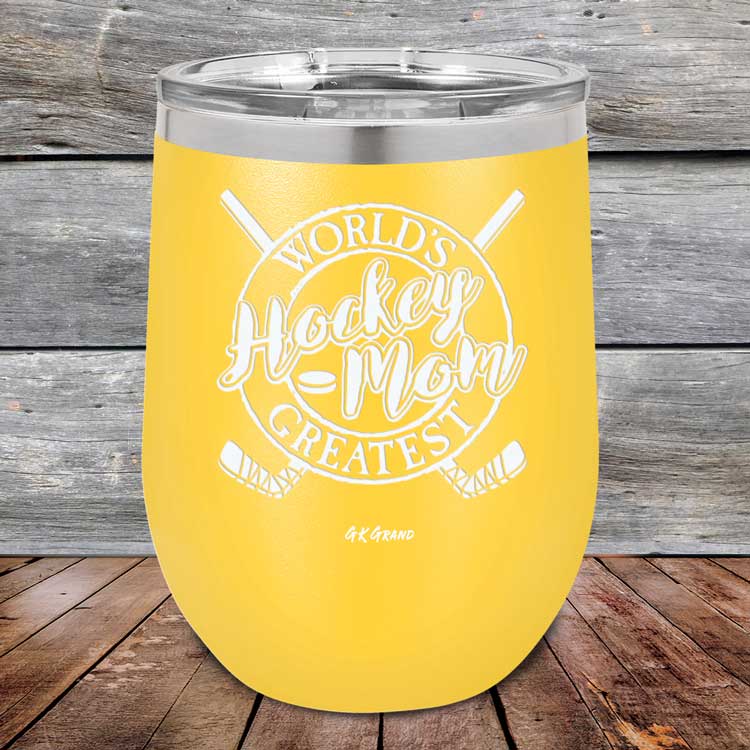 Worlds Greatest Hockey Mom - Powder Coated Etched Tumbler