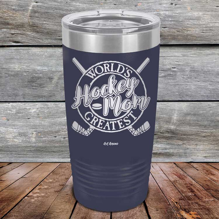 World's Greatest Hockey Mom - Powder Coated Etched Tumbler