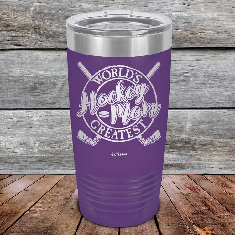 World's Greatest Hockey Mom - Powder Coated Etched Tumbler