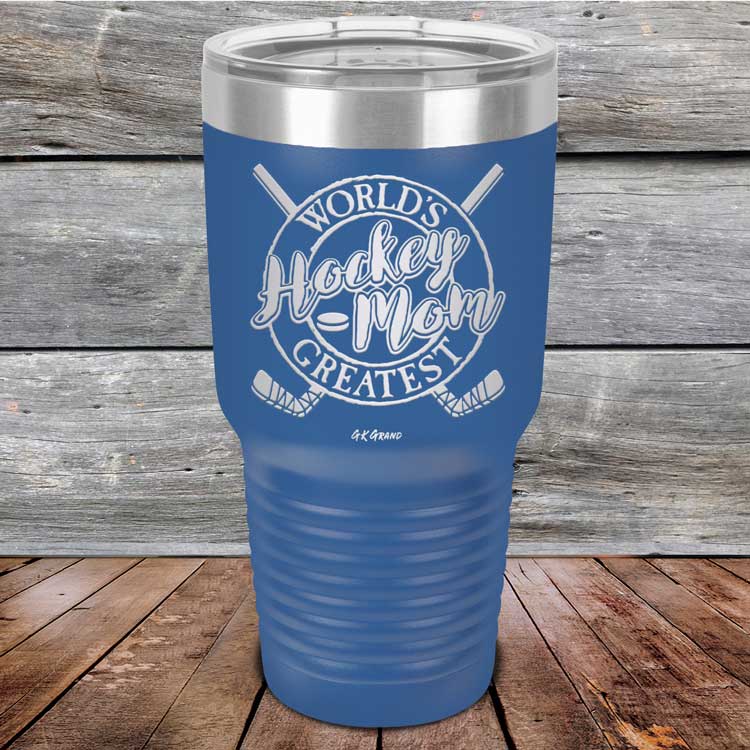 World's Greatest Hockey Mom - Powder Coated Etched Tumbler