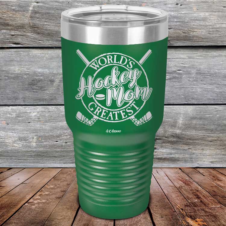 World's Greatest Hockey Mom - Powder Coated Etched Tumbler