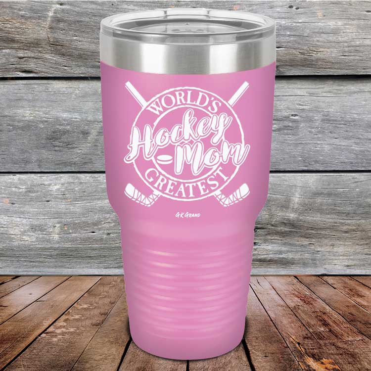 World's Greatest Hockey Mom - Powder Coated Etched Tumbler