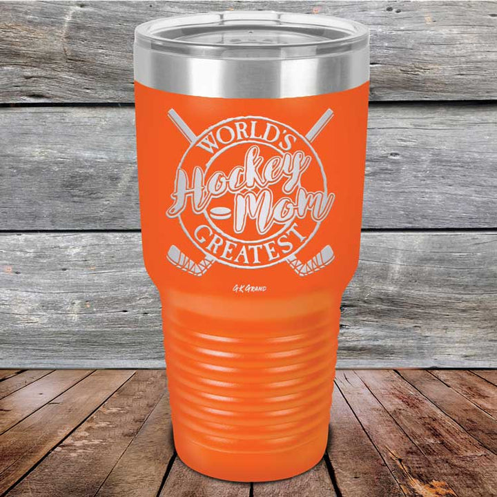 World's Greatest Hockey Mom - Powder Coated Etched Tumbler