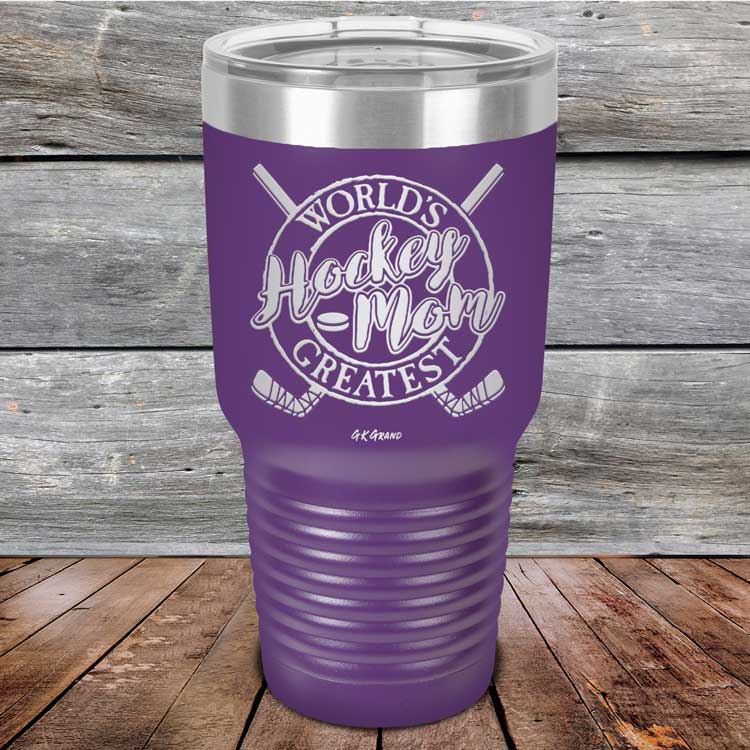 World's Greatest Hockey Mom - Powder Coated Etched Tumbler