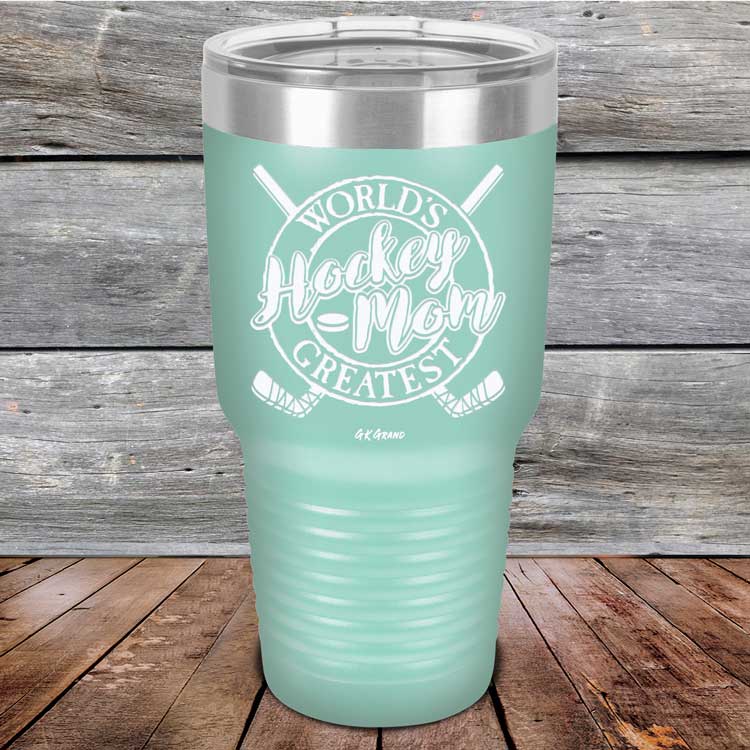 World's Greatest Hockey Mom - Powder Coated Etched Tumbler