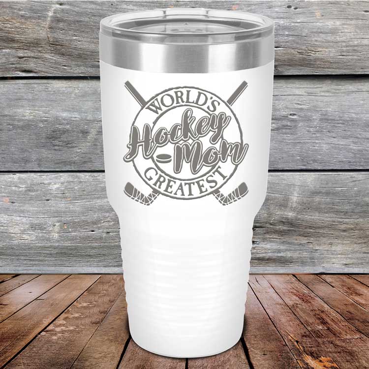 World's Greatest Hockey Mom - Powder Coated Etched Tumbler