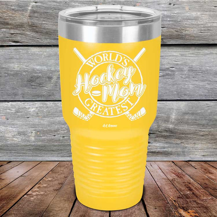 World's Greatest Hockey Mom - Powder Coated Etched Tumbler