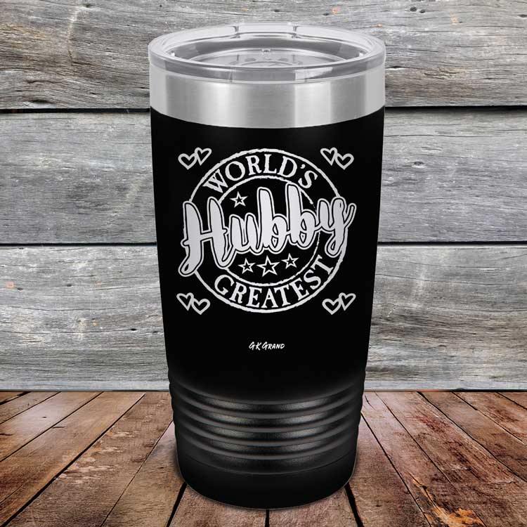 World's Greatest Hubby - Powder Coated Etched Tumbler - GK GRAND GIFTS