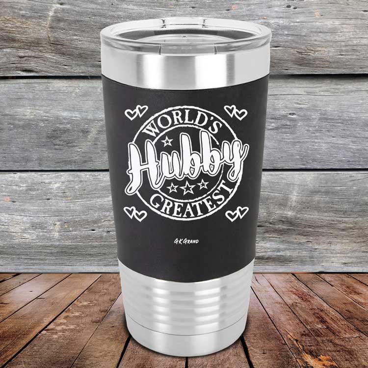 World's Greatest Hubby - Premium Silicone Wrapped Engraved Tumbler - GK GRAND GIFTS