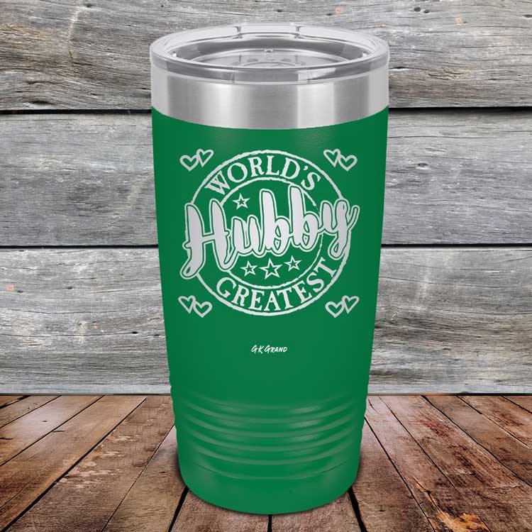 World's Greatest Hubby - Powder Coated Etched Tumbler - GK GRAND GIFTS