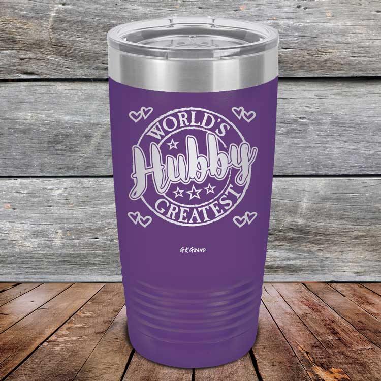 World's Greatest Hubby - Powder Coated Etched Tumbler - GK GRAND GIFTS