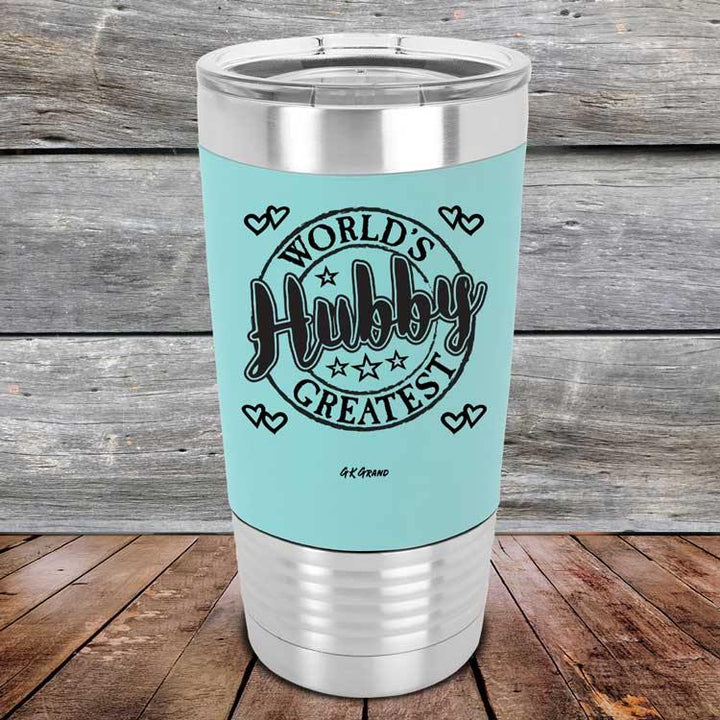 World's Greatest Hubby - Premium Silicone Wrapped Engraved Tumbler - GK GRAND GIFTS