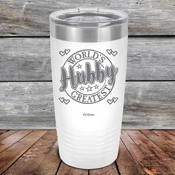 World's Greatest Hubby - Powder Coated Etched Tumbler - GK GRAND GIFTS