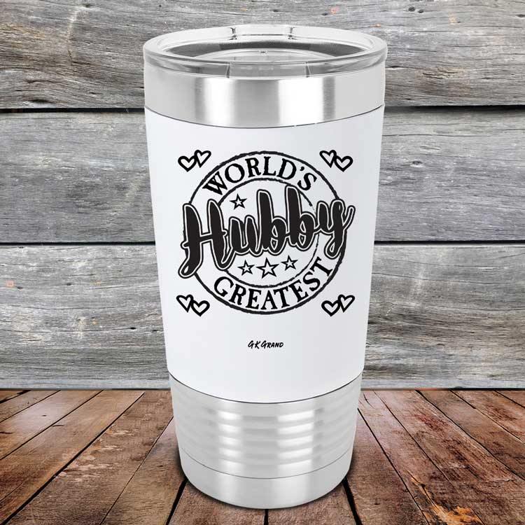 World's Greatest Hubby - Premium Silicone Wrapped Engraved Tumbler - GK GRAND GIFTS