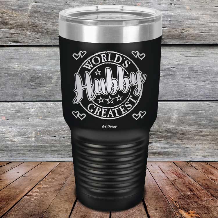 World's Greatest Hubby - Powder Coated Etched Tumbler - GK GRAND GIFTS