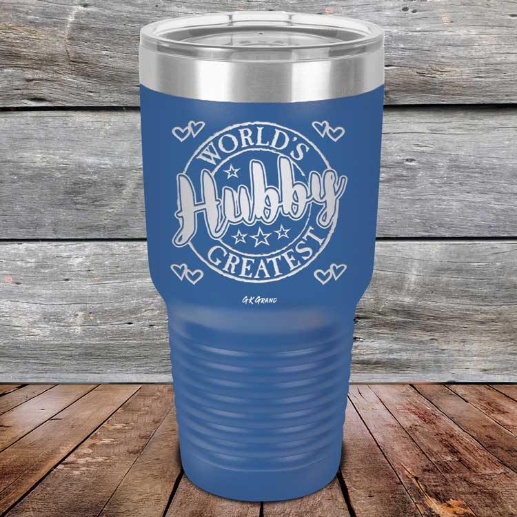 World's Greatest Hubby - Powder Coated Etched Tumbler - GK GRAND GIFTS